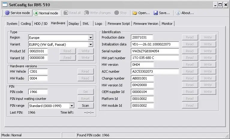 Setконфигурация 2.5.1 и 2.8.1 для RNS определение сложных единиц изменение контактного