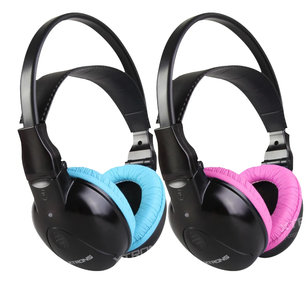 Dual Channel Wireless IR Headphones for Car Headrest DVD &amp TV PC MP3 Children with Pink Color | Автомобили и мотоциклы