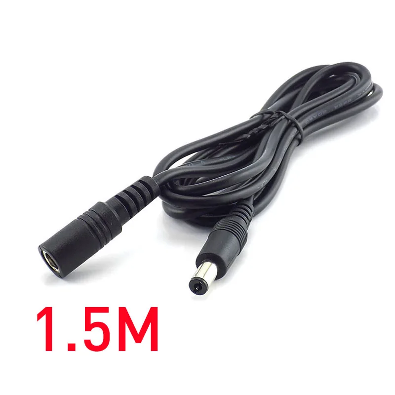 

Удлинительный шнур питания 12В 20AWG 5А 5,5*2,1 мм черный 2/3/5/10 м
