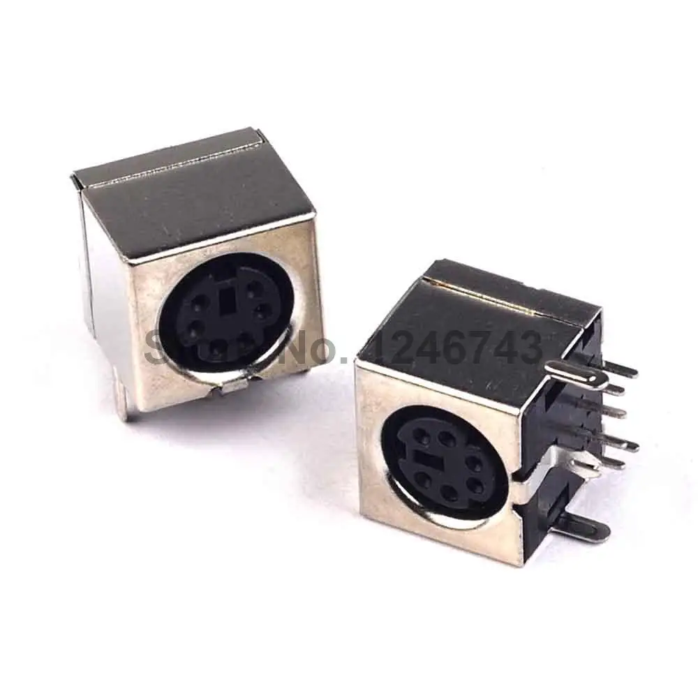 10 шт. PS2 гнездо мышь подставка клавиатура 6P черный|socket| |