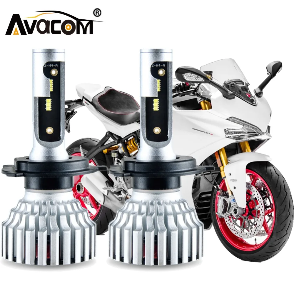 Фара для мотоцикла Avacom 2 шт. H4 HS1 светодиодный rcycle 12 В 6500K 16000Lm ZES чип H7 H11| |