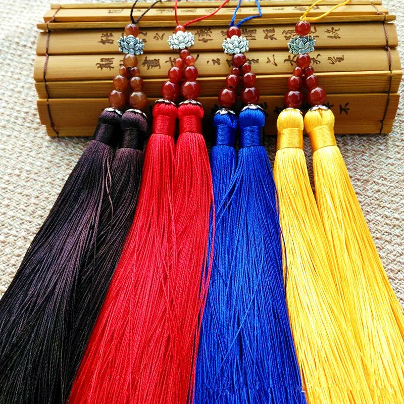 

New Hand-Woven DIY Chinese Knot Beads 10Pcs/lot 5Color Curtain Tassel Fringe Car Hanging Home Decoration Macrame Gifts Pendant