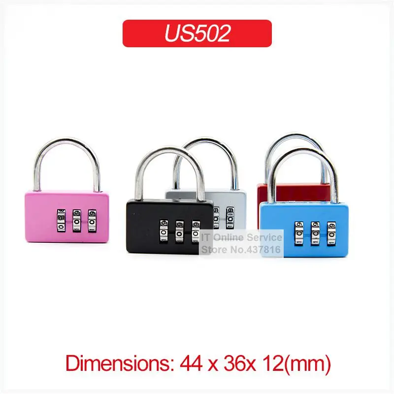 1 шт. 3 значный Комбинированный Замок с паролем железный крючок ранцы для багажа