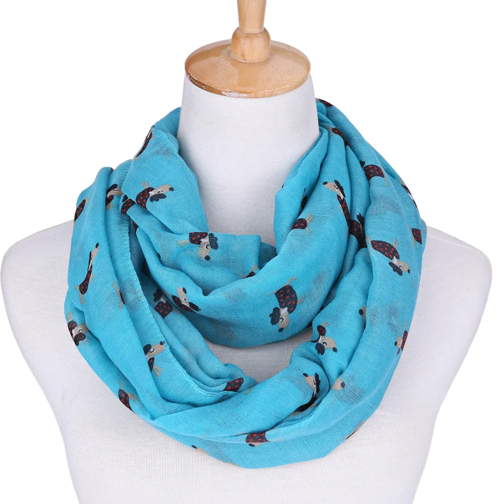 Шарф в горошек с милой собачкой новинка 2018|infinity scarf|scarf snoodfashion scarf |