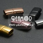 REAMOR 12*6 мм, нержавеющая сталь 316l, сплющенная пряжка, магнитный крючок, фурнитура для ювелирных изделий, кожаный браслет на магнитной застежке, сделай сам, изготовление ювелирных украшений
