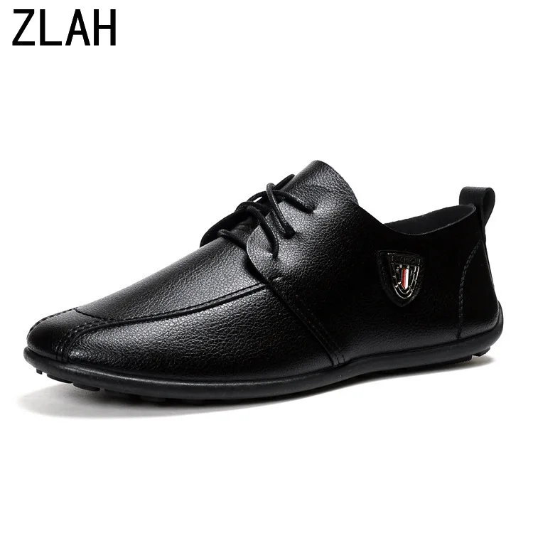 Новая модная весенняя повседневная мужская обувь Lok Fu из pu искусственной кожи на