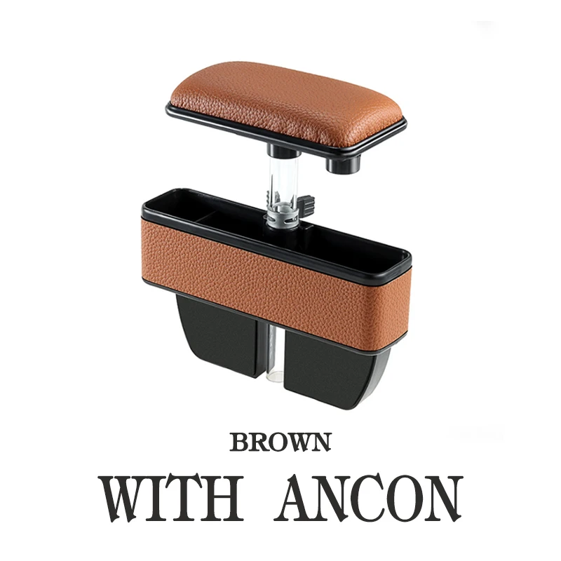 brown arm Кожаная Автомобильная центральная консоль коробка для хранения подлокотника для Mitsubishi ASX Lancer 10 9 Outlander Pajero Suzuki Swift Grand Vitara SX4 - Название цвета: brown arm