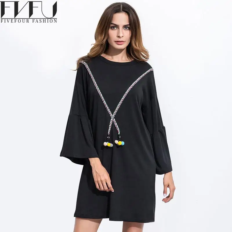 Мода 2018 Демисезонный платье Для женщин Элегантный длинным рукавом Платье