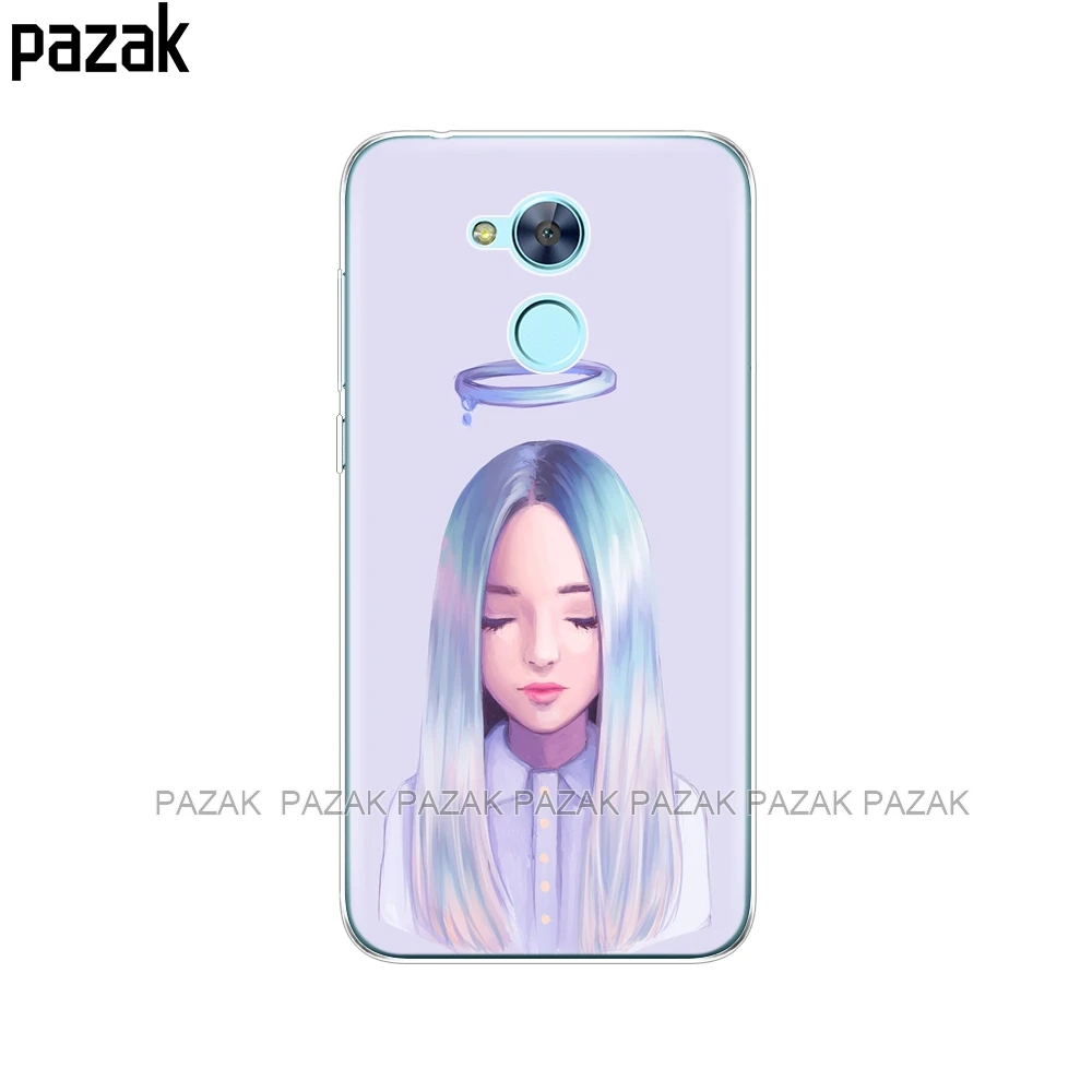 34525 Силиконовый чехол для телефона huawei honor 6A, чехлы из мягкого ТПУ, задняя крышка для телефона, прозрачный чехол etui, бампер, полная защита 360 - Цвет: 34525
