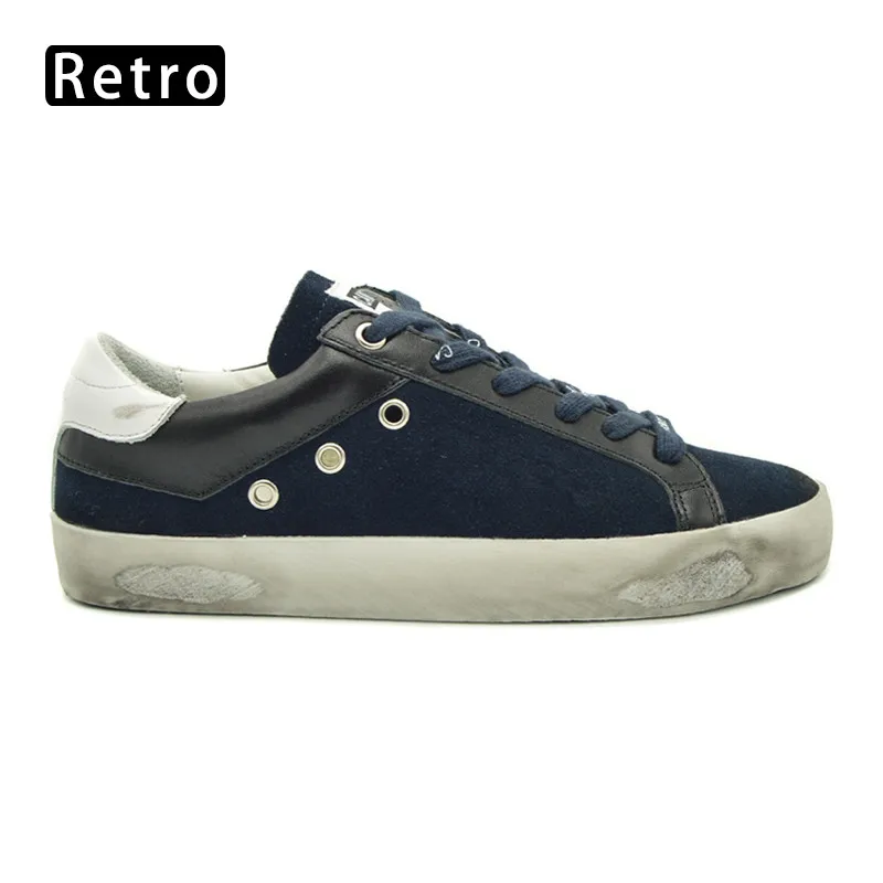 blue shoes CANGMA/Мужская обувь в британском стиле; темно-синие кроссовки из натуральной кожи; замшевая обувь; мужская повседневная обувь; Мужская обувь «Старый скоо» - Цвет: blue shoes