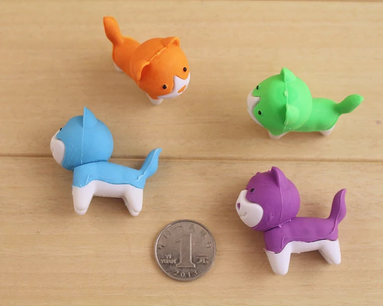 Free ship!1lot=36pc!Creative cartoon cute dog animal rubber eraser/ stationery for children students/gift toy eraser | Канцтовары для