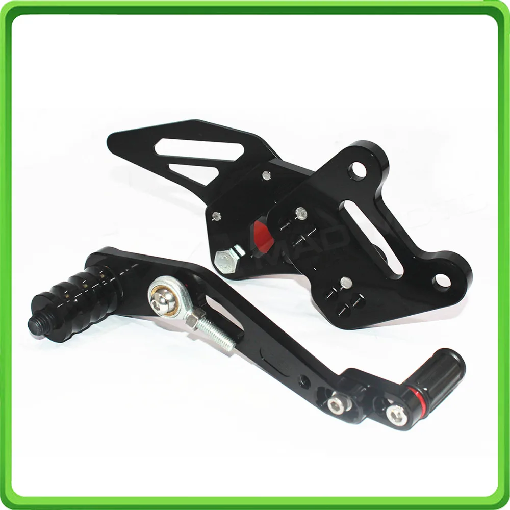

CNC Adjustable Rearsets rear set sets footrest foot pegs pedal for Suzuki GSXR 1000 GSX-R1000 GSXR1000 2017-2018 L7-L8 Black
