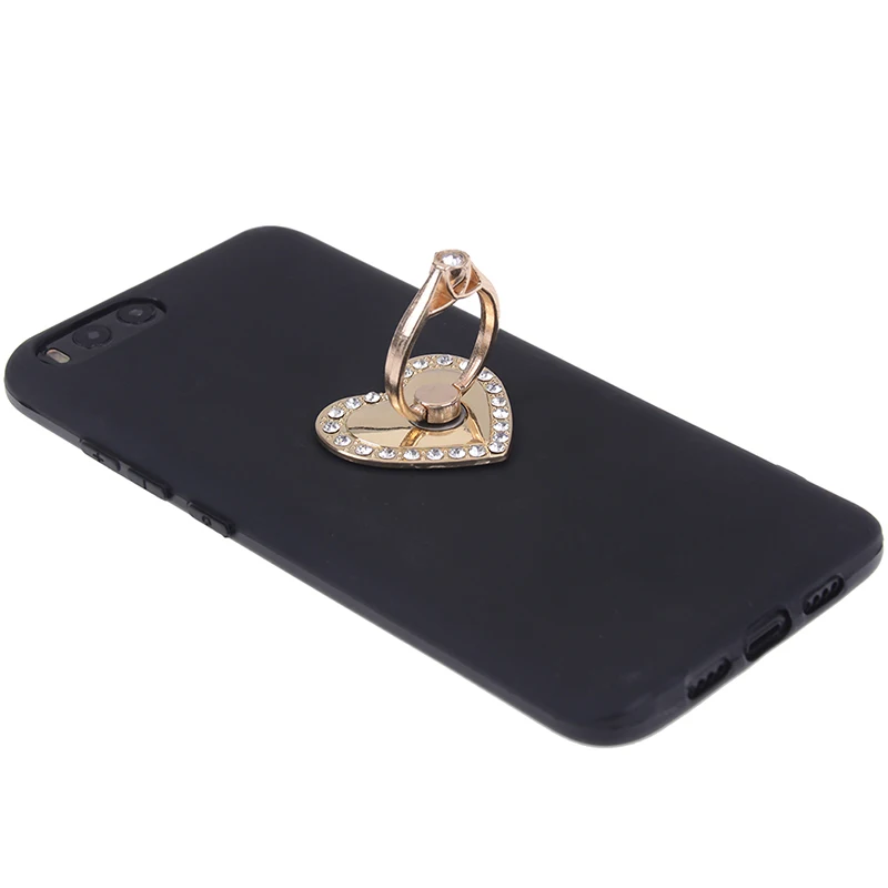Алмазный держатель для телефона с сердечком и кольцом на палец подставка