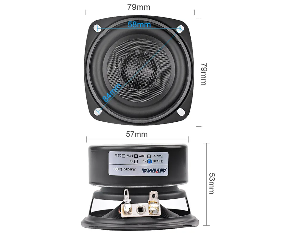 AIYIMA 2 шт. 3 дюйма аудио портативные колонки Altavoz Portatil 4 8 Ом 20 Вт полный спектр Hifi музыкальный динамик DIY для домашнего кинотеатра