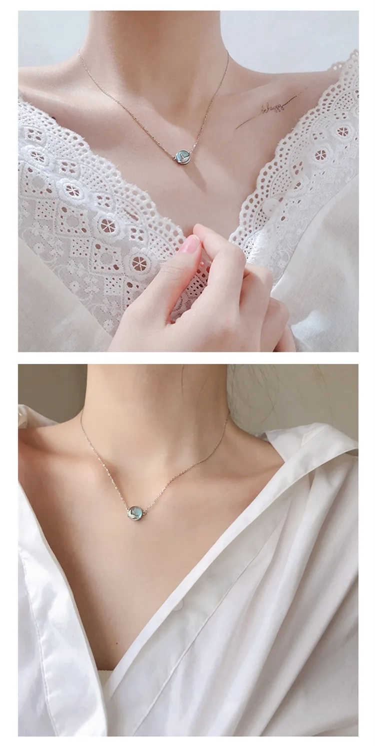 Горячие шикарные капли воды океана ветер ожерелье небольшой свежий личности