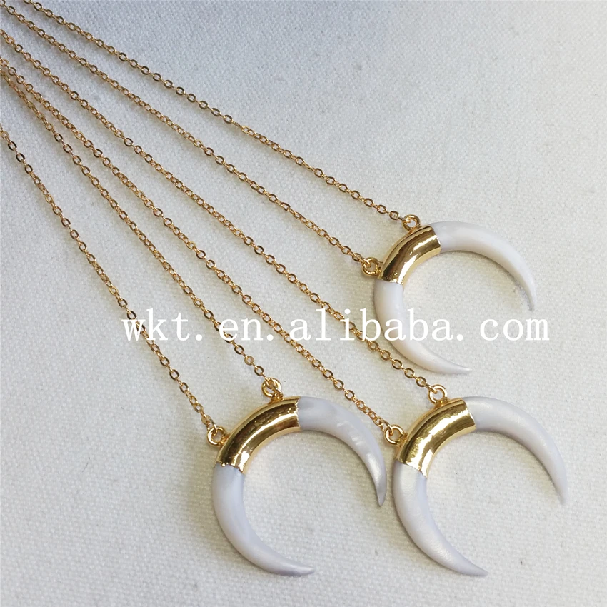 Женское Ожерелье из перламутрового Полумесяца|mother of pearl necklace|mother pearl24k gold |