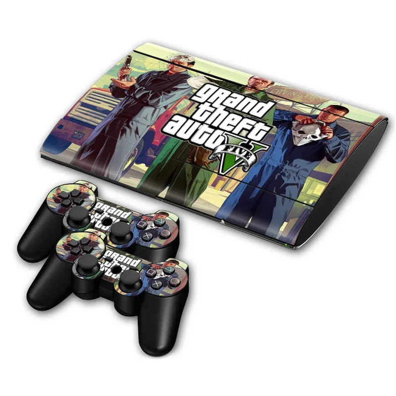 Виниловая наклейка Grand Theft Auto V GTA 5 для PS3 Slim 4000 PlayStation 3 консоли и контроллеры