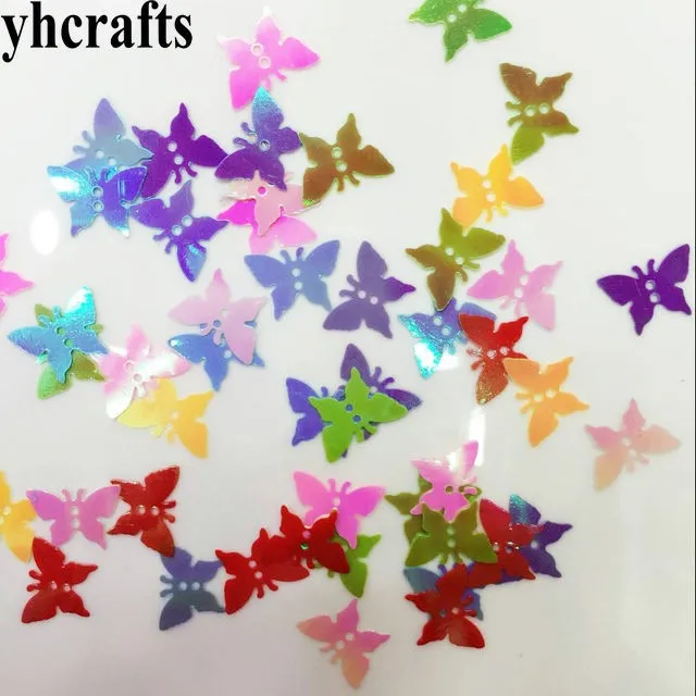 

20gram/Lot Milk butterfly with hole sequin.Craft material Kindergarten arts and crafts Intelligence Creative activity item OEM