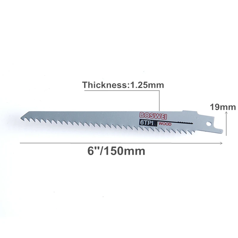 

YIWEI 5pcs Reciprocating Saw Blade 6''/150mm Jig Saw Blades S644D For Wood Cutting Woodworking Tools