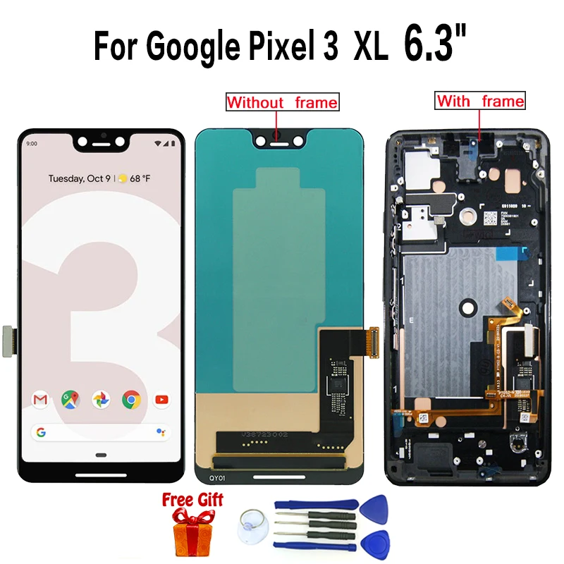 Сменный ЖК экран для Google Pixel 3 XL дисплей XL3 сенсорный в сборе модули|Экраны