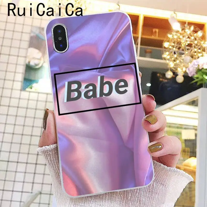 Ruicaica Babe babygirl honey line Text art роскошный уникальный дизайн чехол для телефона для iPhone 8 7 6 6S Plus 5 5S SE XR X XS MAX 10 чехол - Цвет: A12