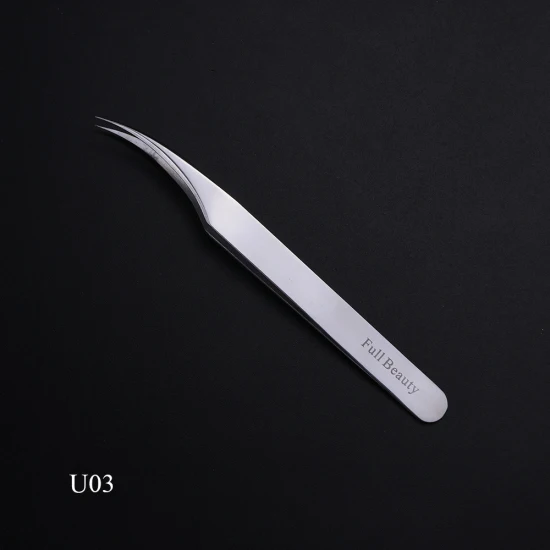 U03 1 шт. пинцет для бровей из нержавеющей стали с цветами, высокая эластичность/твердость/точность для завивки накладных ресниц, зажим для наращивания ресниц, TRU01-05 - Цвет: U03