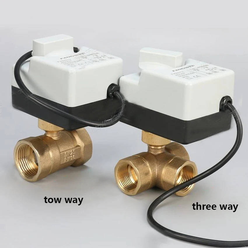 AC220V DN15(G 1/2 &quot) к DN 50G 2&quot) 2 способа 3 провода латунный моторизованный шаровой