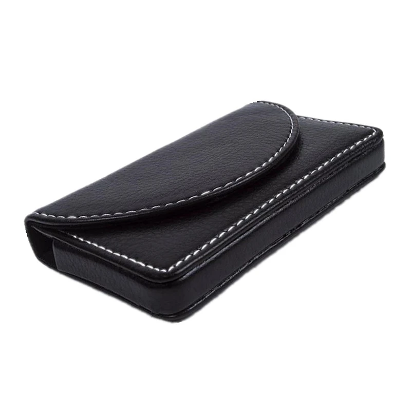 PURDORED 1 Pc Men Card Holder PU Leather Exquisite Magnetic Attractive Card Case Box Mini Wallet Male Credit Card Holder Bolsas