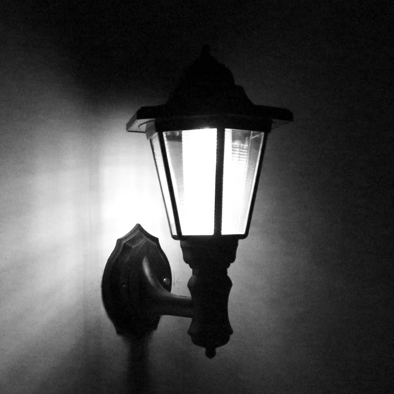 Уличный настенный светильник на солнечной батарее 1000 мАч|lamp black|lamps plus led lightslighted