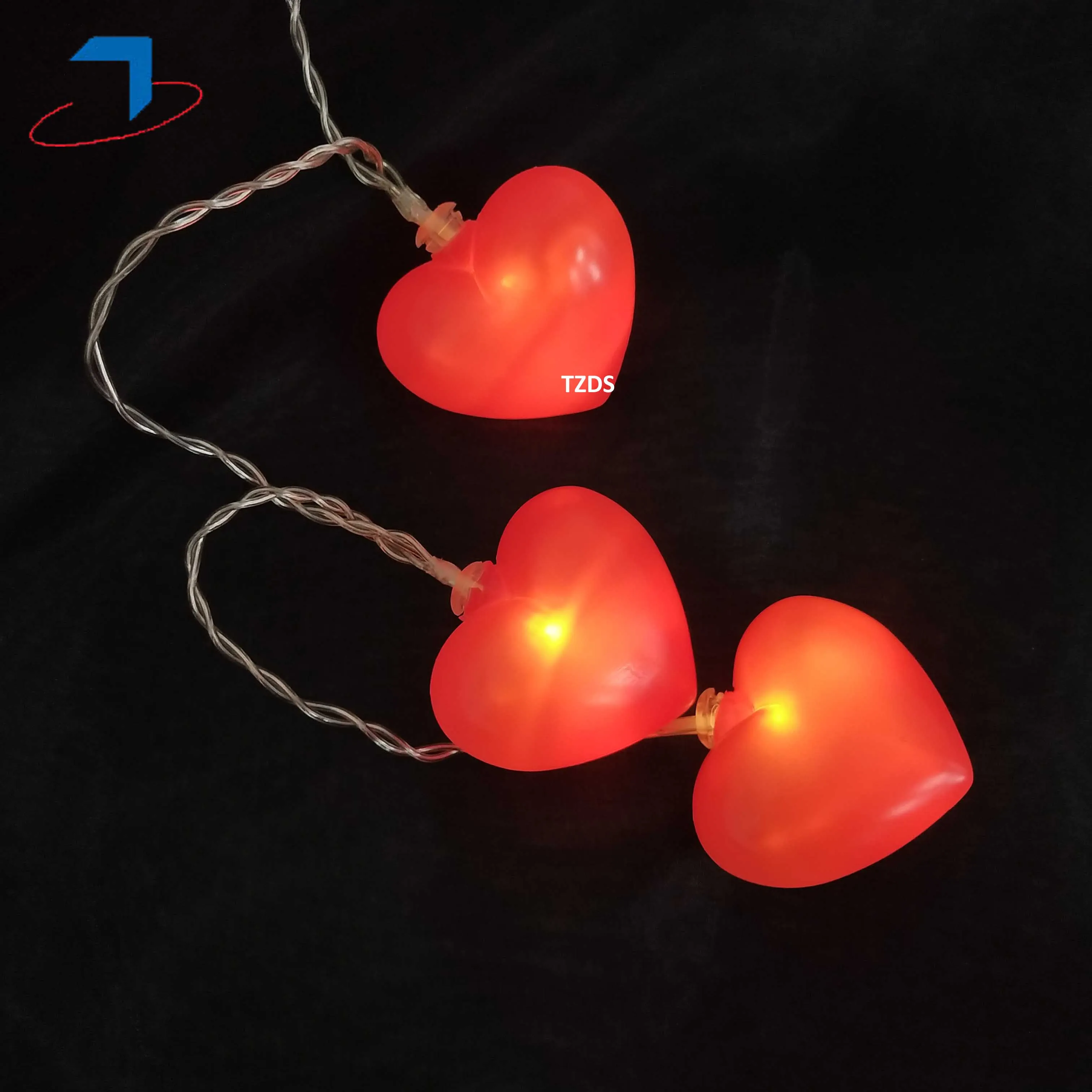 СВЕТОДИОДНЫЕ пластиковые гирлянды с красным сердцем украшение на День святого
