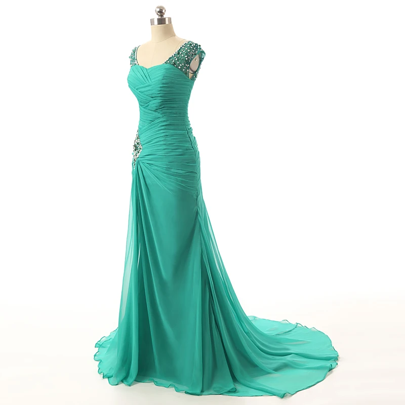 Solovedress элегантное недорогое зеленое длинное вечернее платье 2019 с бусинами для