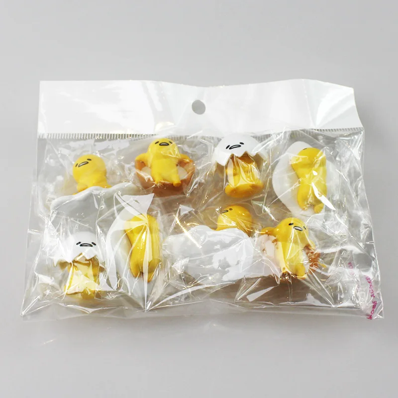 Горячие Продажи 10 Компл./лот Gudetama ПВХ Цифра Игрушка Мини Игрушки Куклы 3 см Ок