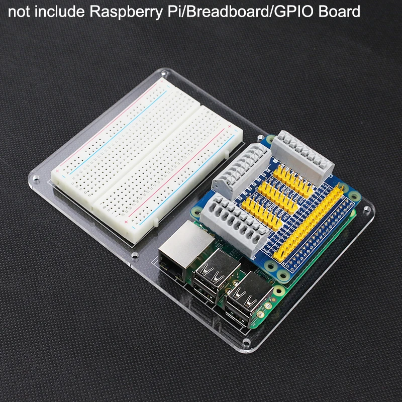 Макетная плата Raspberry Pi 3 B + монтажная пластина акриловая доска DIY Прототип