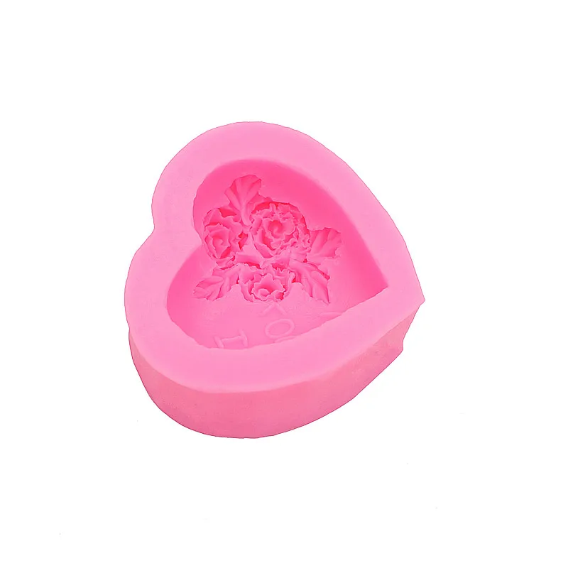 Гаджеты формы для помадки форма мыла в форме сердца розы I LOVE U гибкая силиконовая