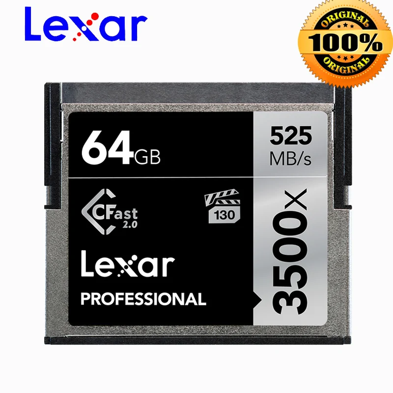Оригинальный Lexar 525 МБ/с./с. бренд 3500x128 Гб CompactFlash CF карты памяти для Dslr камера Hd