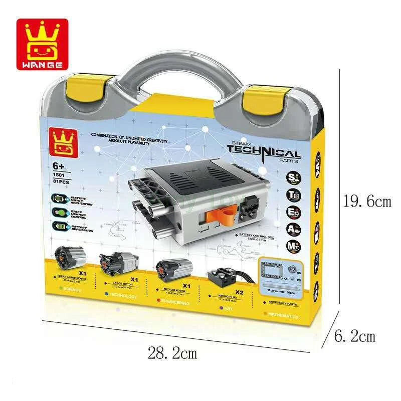 Конструктор Wange 1501 энергетический компонент паровой аккумулятор 3 вида моторов