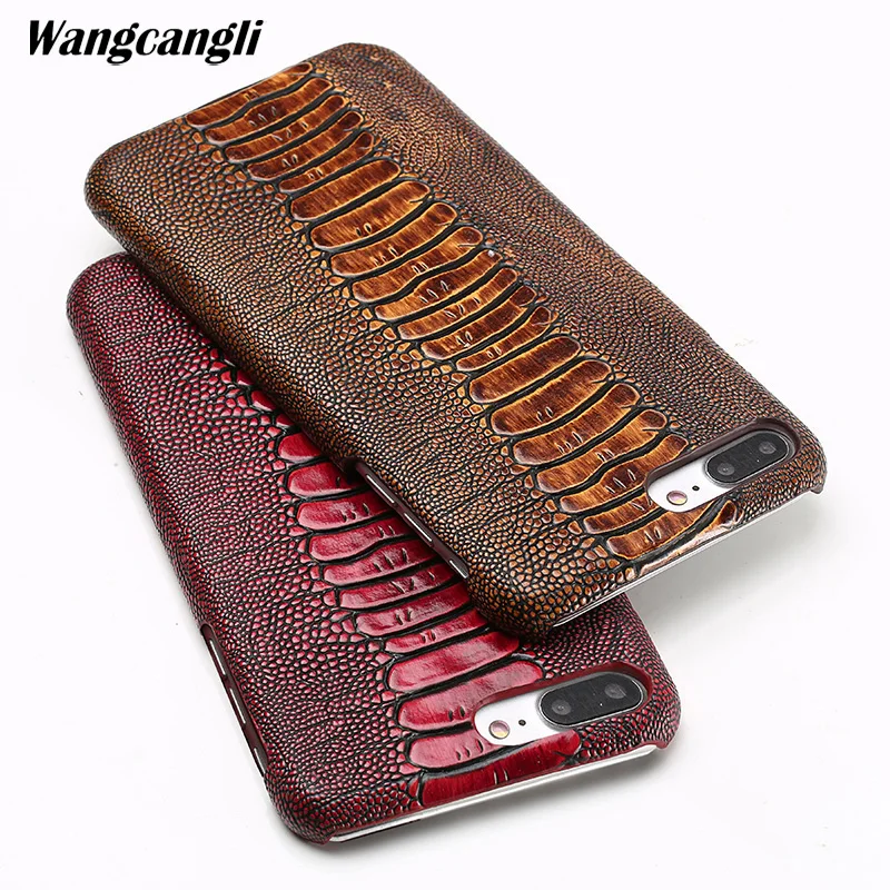 Роскошный чехол для телефона из натуральной воловьей кожи iPhone 7 с текстурой