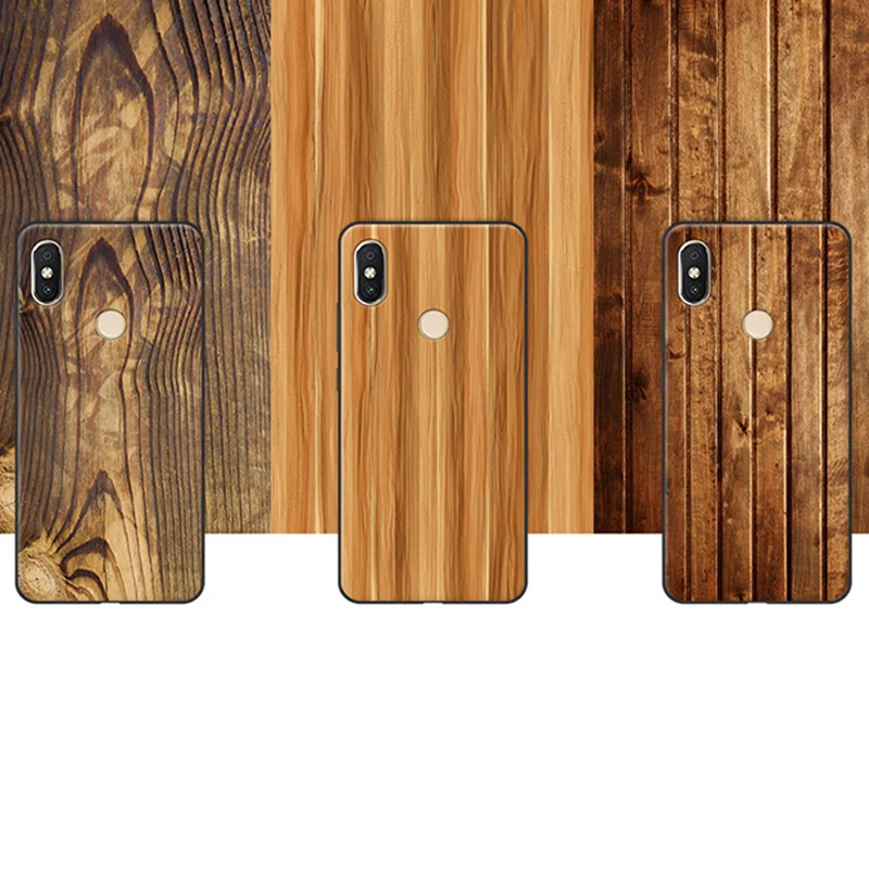 2 шт. дерево зерно для xiaomi redmi S2 чехол мягкие чехлы redmiS2 задняя крышка телефона red mi S