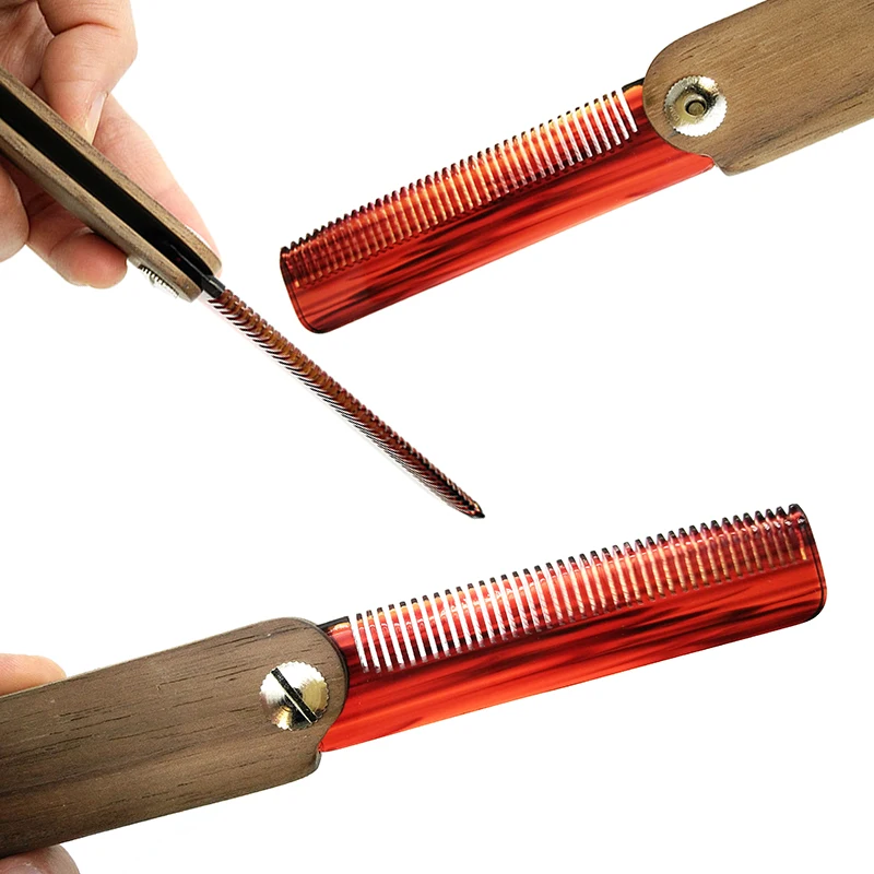 FH 20232 индивидуальные мужские бороды ацетат красные зубы с черной рукоятка из