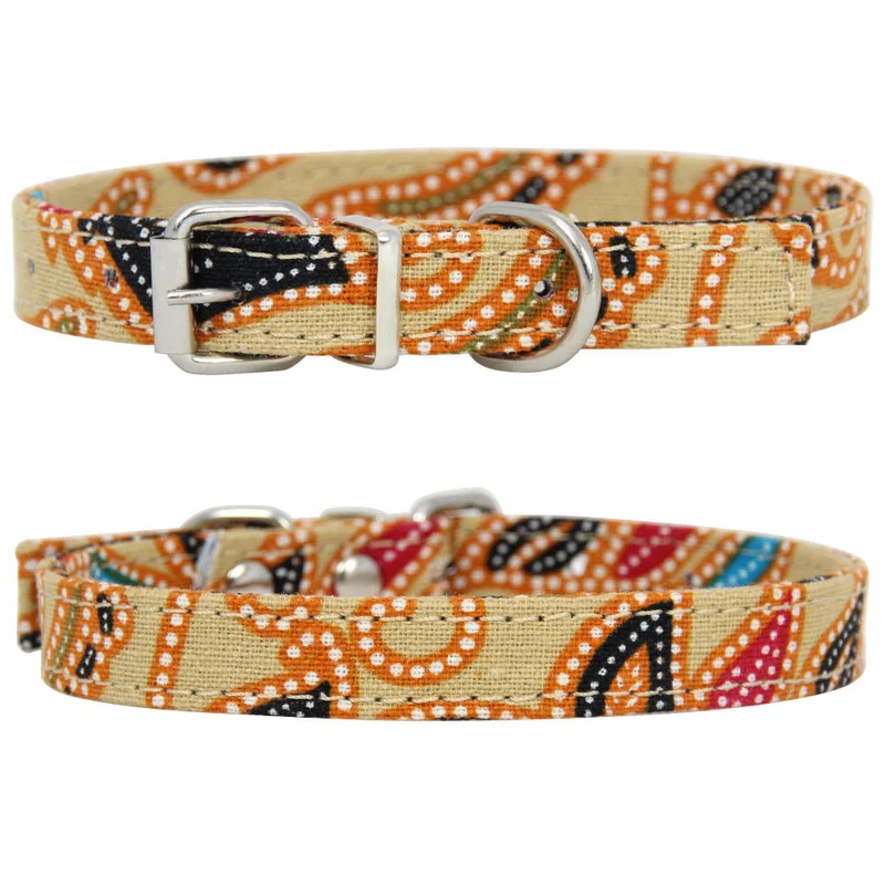 Ошейник для собак поводок в богемном стиле с принтом ткань кошек ошейник щенка
