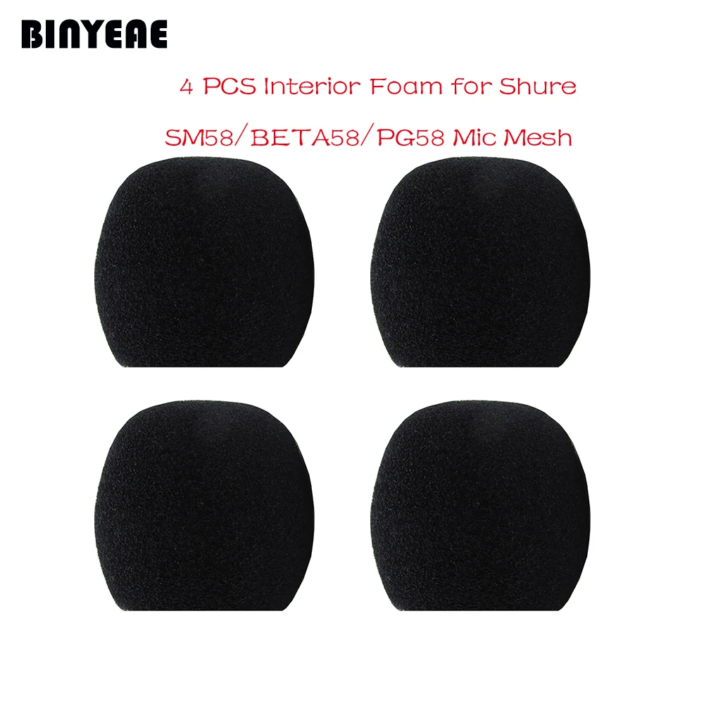 4 шт. ветровое стекло для беспроводного/проводного вокала SM58s SM58LC Beta58A PG58|foam