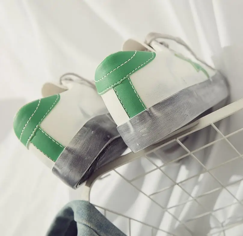 2019 женская повседневная обувь кожаные туфли женские смешанных цветов на плоской