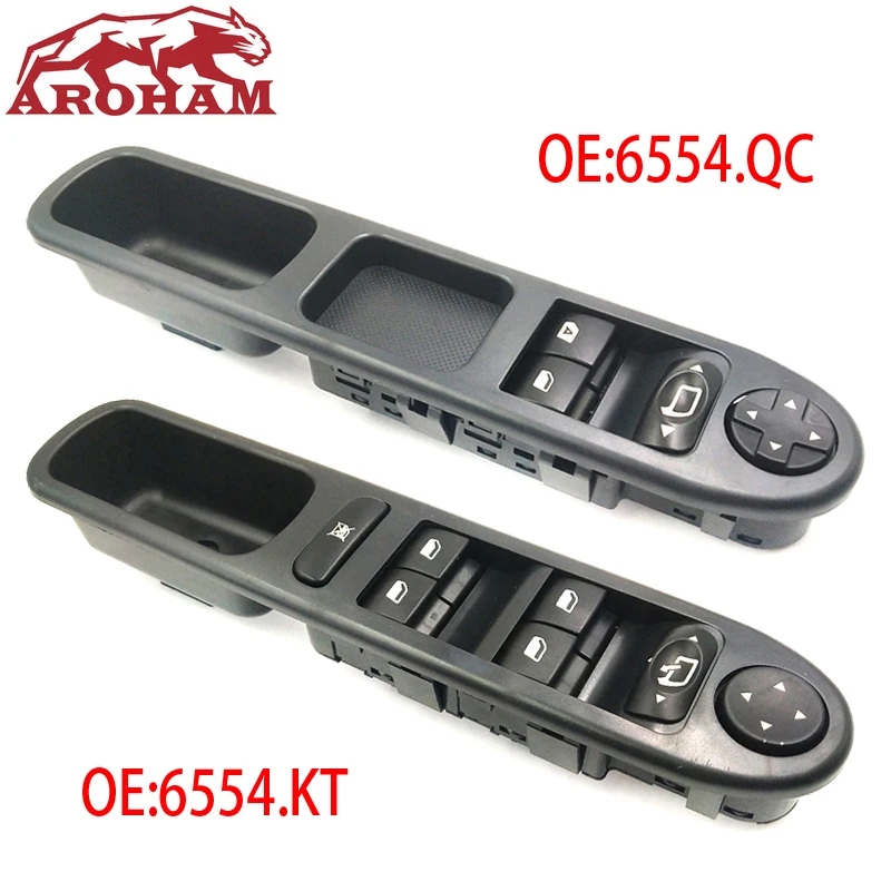 Aroham переключатель управления окном 6554.KT для peugeot 307 307CC 307SW/6554.QC для Citroen C3 peugeot 207 CC 6554kt 6554qc