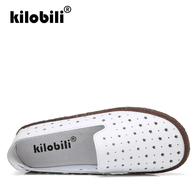 Kilobili/2019 г. летние женские туфли на плоской подошве балетки лоферы без застежки с