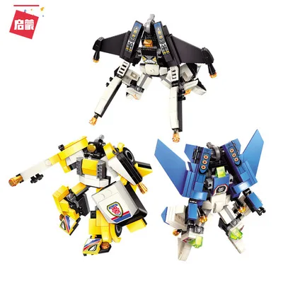 Enlighten 6 в 1 Обучающие строительные блоки Mecha, игрушки, робот-трансформер, герой, разрушитель, автомобили, совместимы с автомобилем, кирпичи