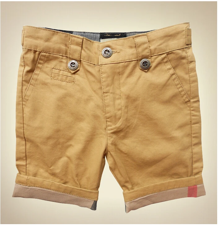 Boys Shorts Plaid Denim Cotton Half 