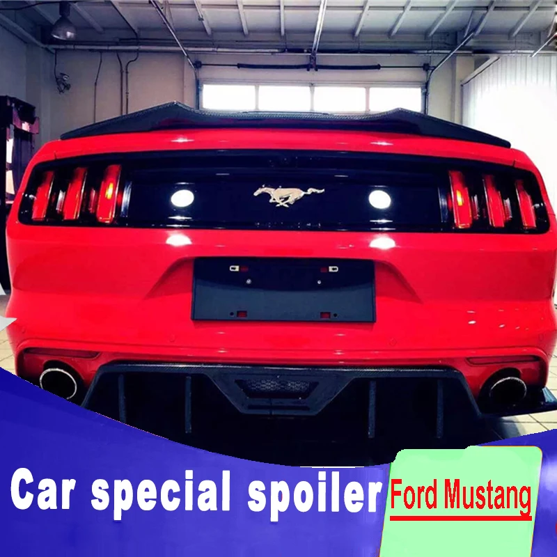 Высокое качество углеродного волокна задний багажник крыло спойлер для Ford Mustang спойлер из углеволокна