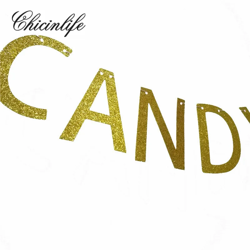 Chicinlife 1 набор конфет бар на свадьбу День рождения флажки баннер детская вечеринка