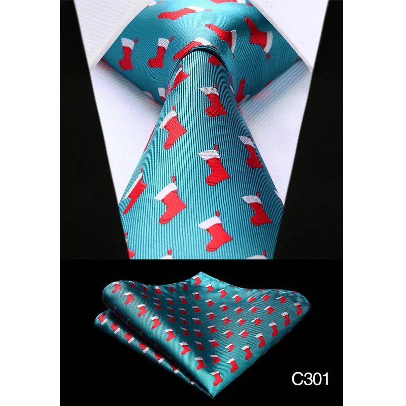 рождество новогодний галстук носовые платки набор мужской галстуки 100 шелк