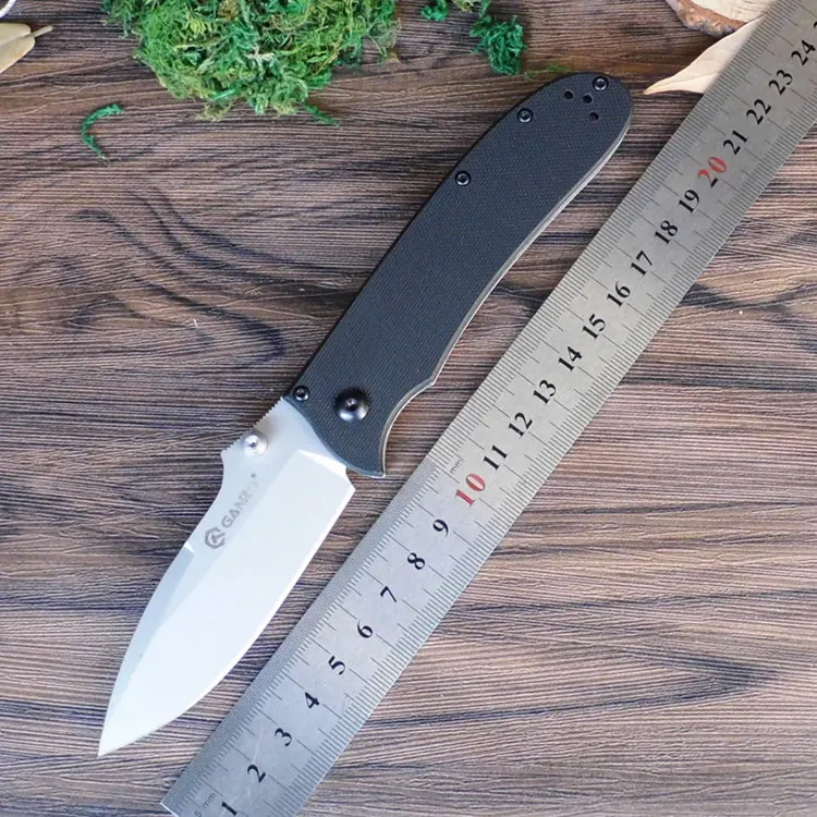 G704-black Ganzo Жар-птица G704 Складной нож 440C Лезвие G10 Ручка 58~ 60HRC Кемпинг Охота фрукты Коллекция Нож Открытый Ganzo EDC инструмент - Цвет: G704-black